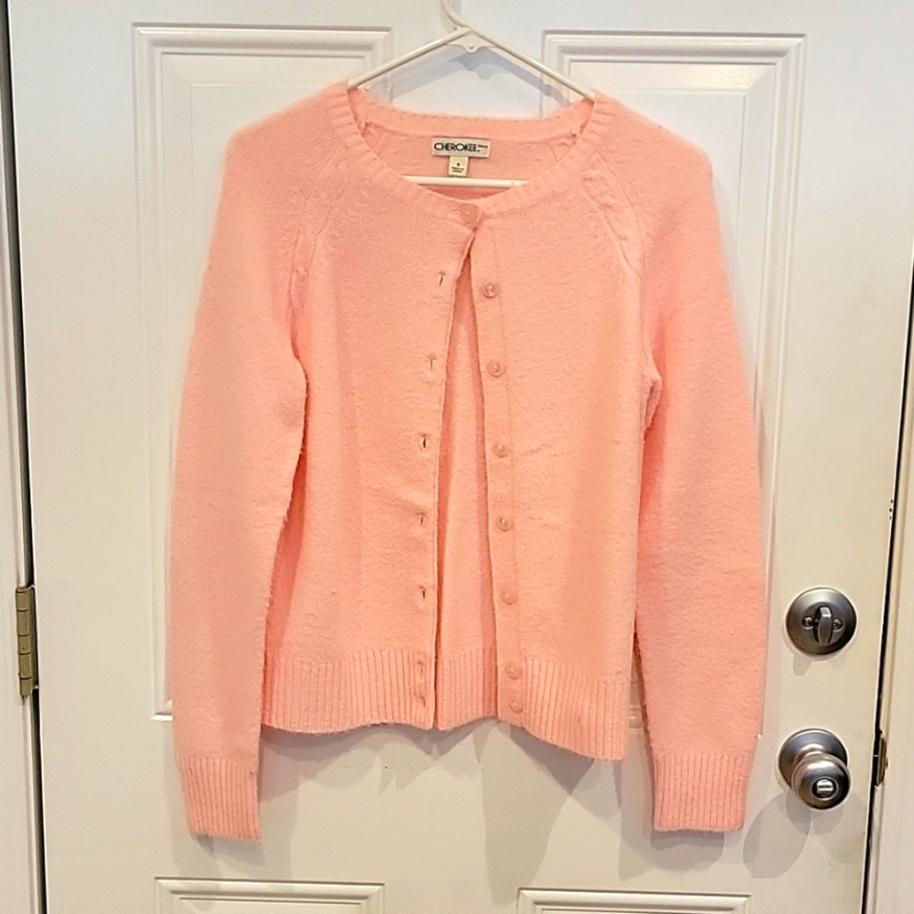 LADIES Button up pink sweater